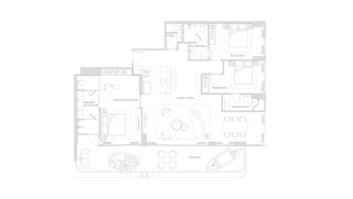 Apartment floor plan, 3 bedrooms in Surfhouse Residences No. 11010